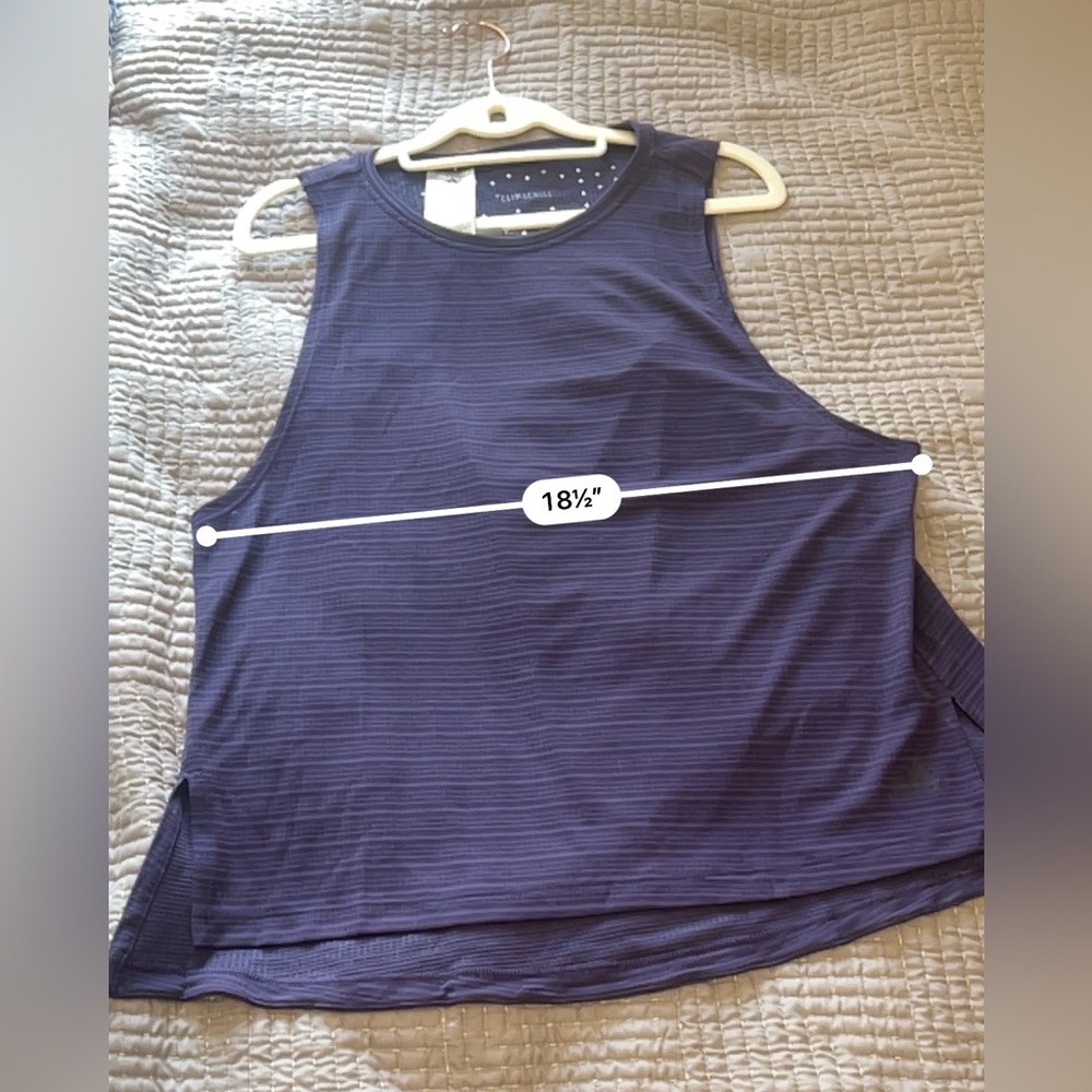 Adidas Chill Tank Purple Tank Scoop Neck Athletic Fit Sleeveless Stretch Size L - Picture 11 of 11